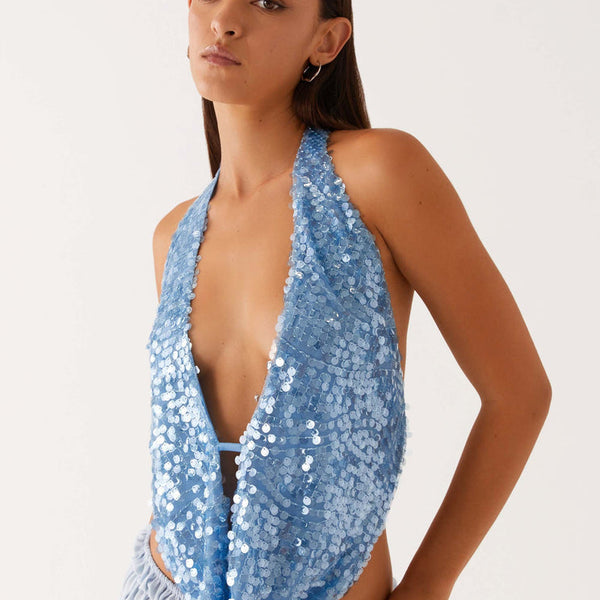 Get 1+1 Free Rio Dreams Cowl Neck Halter Top