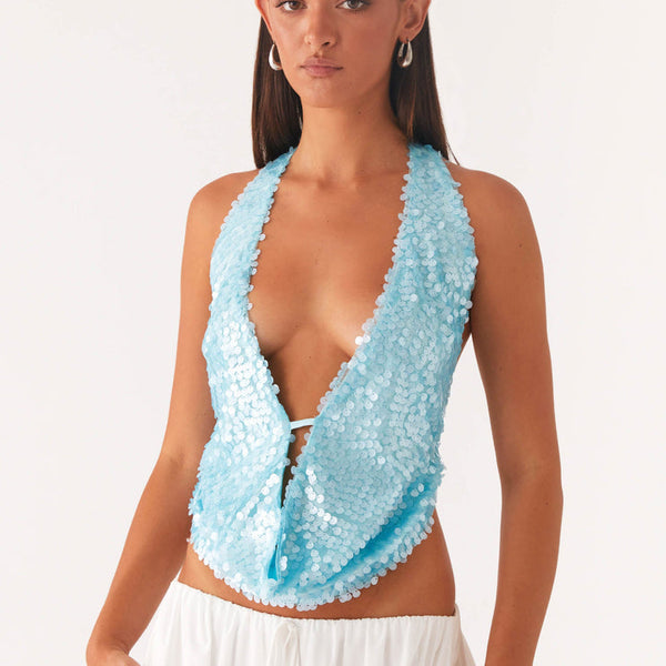 Get 1+1 Free Rio Dreams Cowl Neck Halter Top