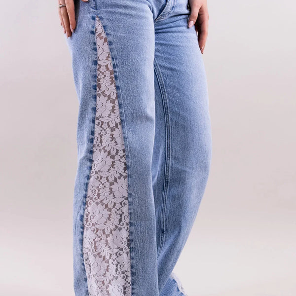 The Viral Lace BBL Jeans - 50% Off Today Only 🍑