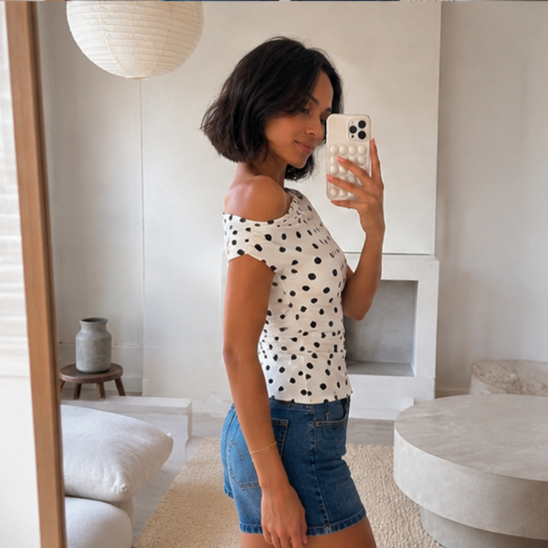 The Loraya Polka Top🤍