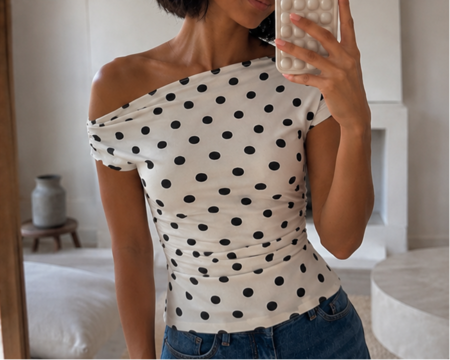 The Loraya Polka Top🤍