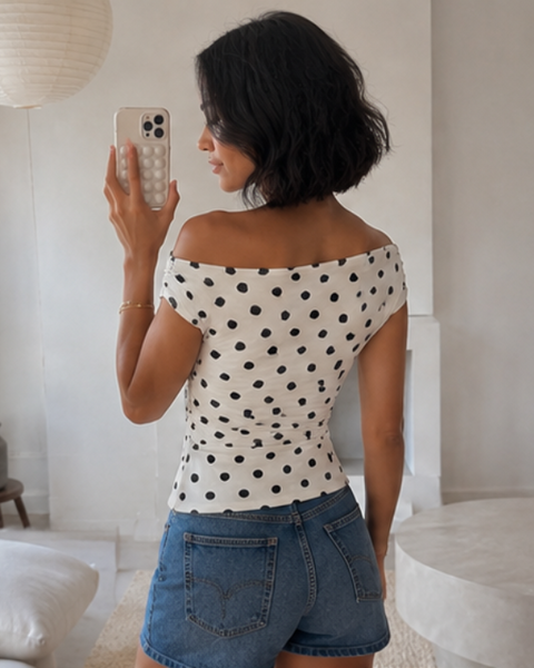 The Loraya Polka Top🤍