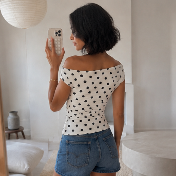 The Loraya Polka Top🤍